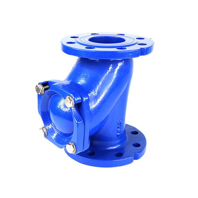 QT450 DN80 বল চেক ভালভ ফ্ল্যাঞ্জ টাইপ কাস্ট আয়রন DN150 PN16 ইলাস্টিক রাবার