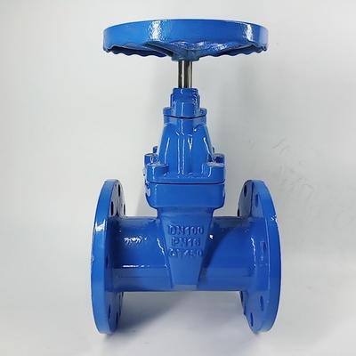 DN 300 নমনীয় আয়রন QT450 রাবার ওয়েজ গেট ভালভ গিয়ার পরিচালিত P16 DIN স্ট্যান্ডার্ড